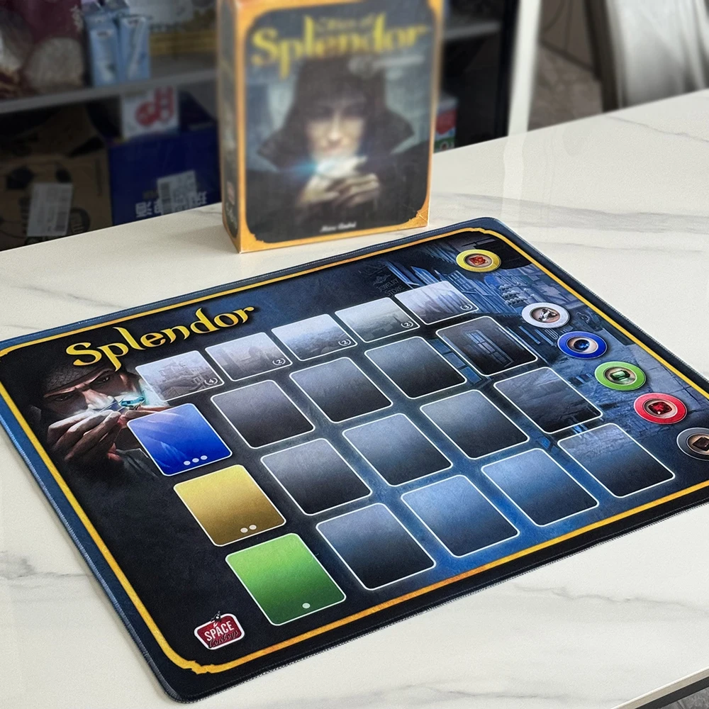 Splendor ボードゲームプレイマットマップマットボードゲームアクセサリーマット大オリジナル大サイズ 60 センチメートル x 50 センチメートルゴムテーブルマット