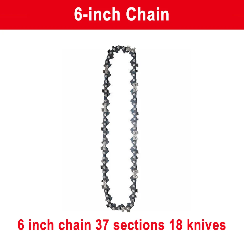 6 Inch 1/4"P Electric Saw 37 knots 18 knives Chainsaw Chains Logging Saw Blade Pruning Chain Saw Chain Accessories Wood Cutting