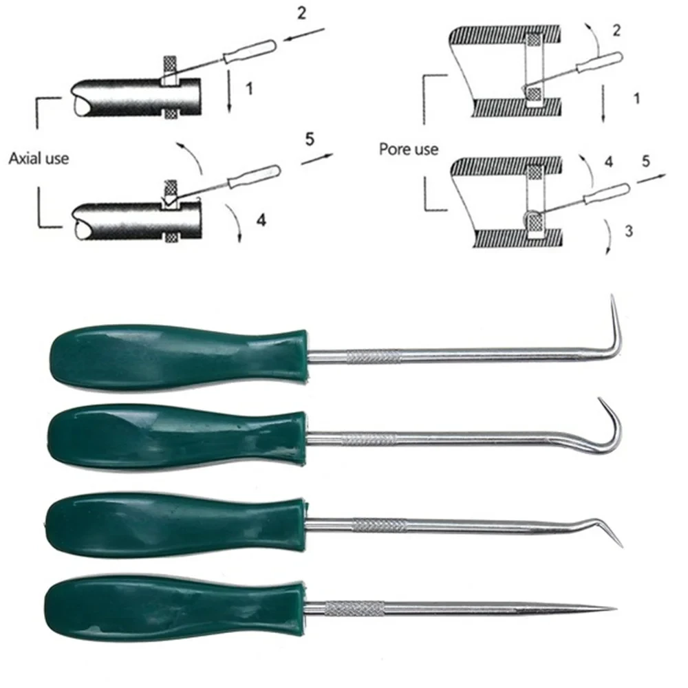 Conjunto de chaves de fenda para vedação de óleo, 4 unidades, carro, veículo, ganchos para garagens, encanadores gerais, mecânica, oficina, ferramentas de carro 135mm