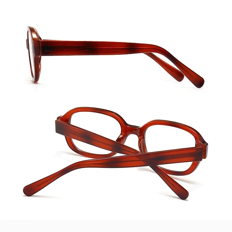 Retro Square กรอบแว่นตาผู้หญิงสีแดงแว่นตาอ่านหนังสือคอมพิวเตอร์ CLEAR Blue Light Blocking แว่นตา VINTAGE ตกแต่งแว่นตา