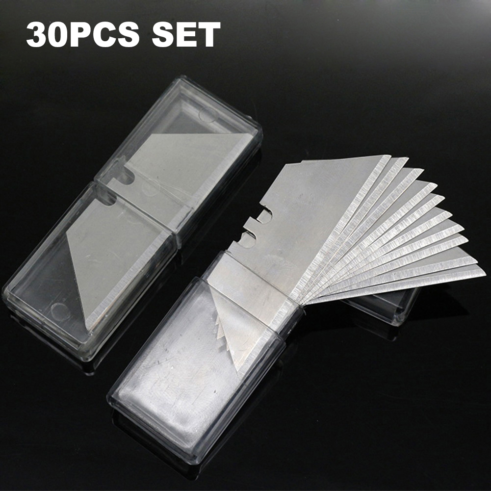 30Pcs Trapez Klinge Multi Funktionale Carbon Stahl Klinge Ersatz DIY Kunst Handwerk Cutter Werkzeug Klinge Hand Werkzeuge