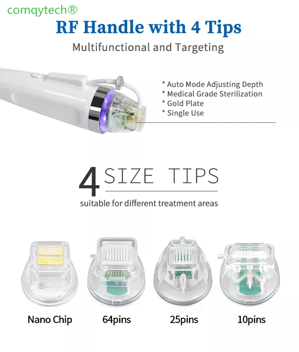ทิ้ง Microneedle ตลับหมึกทอง 10/25/64 Pins Nano เคล็ดลับสําหรับ Fractional RF เครื่อง Anti Stretch Marks รอยแผลเป็น
