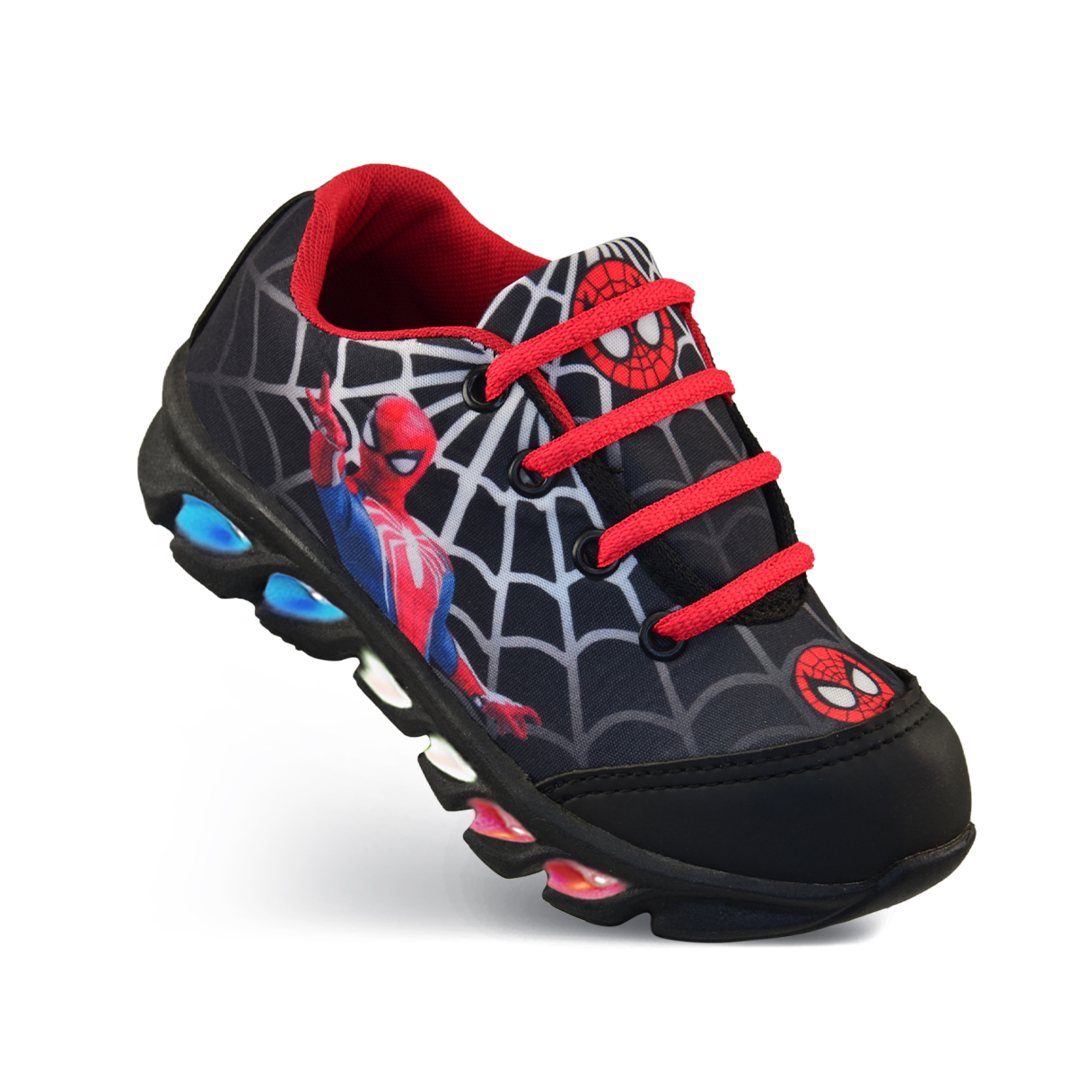 tenis de led infantil masculino homem aranha com luzinha meninos mais chinelo