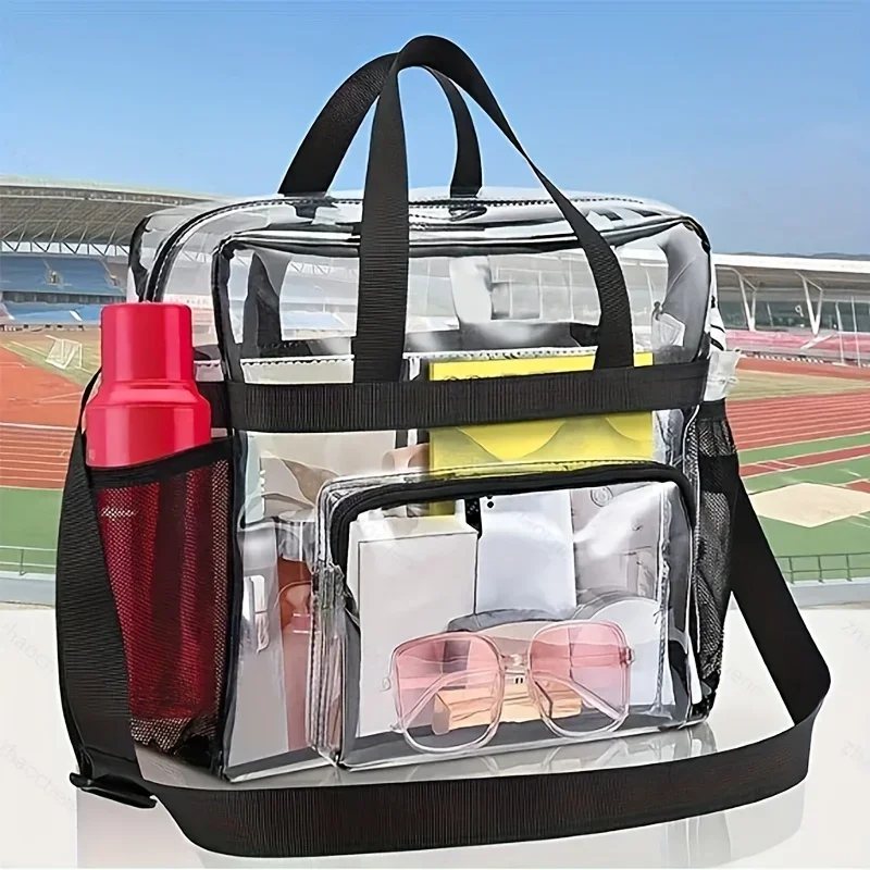 Bolsa de viaje portátil de PVC con gran capacidad y diseño transparente para una fácil organización y lavado