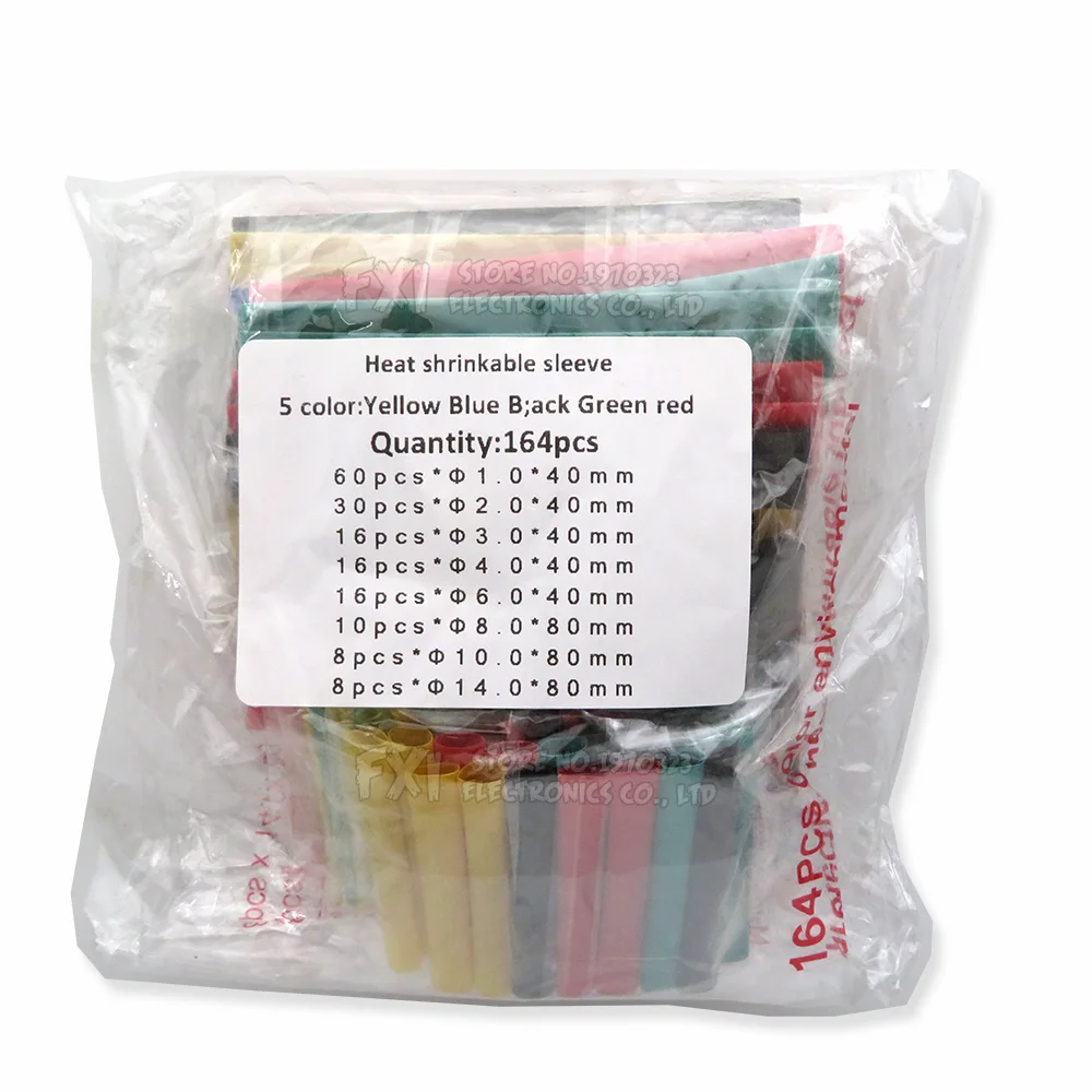 164 Chiếc 127 Chiếc 328 Chiếc 530 Chiếc Nhiệt-Thu Nhỏ TubingThermoresistant Ống Bộ Ibuw Điện Kết Nối Dây Cáp Cách Nhiệt sleeving