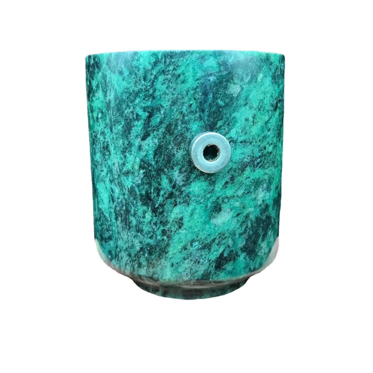 ธรรมชาติทิเบตหยกยา Wang Shi Teacup Serpentine หยกเข็มขัดแม่เหล็กสุขภาพถ้วย