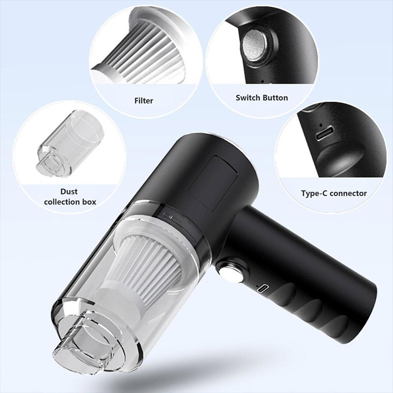 15000Pa Draagbare Auto Draadloze Stofzuiger Thuis Bank Raamreinigingsapparatuur Handheld Stofafscheider Mini Auto Stofblazer