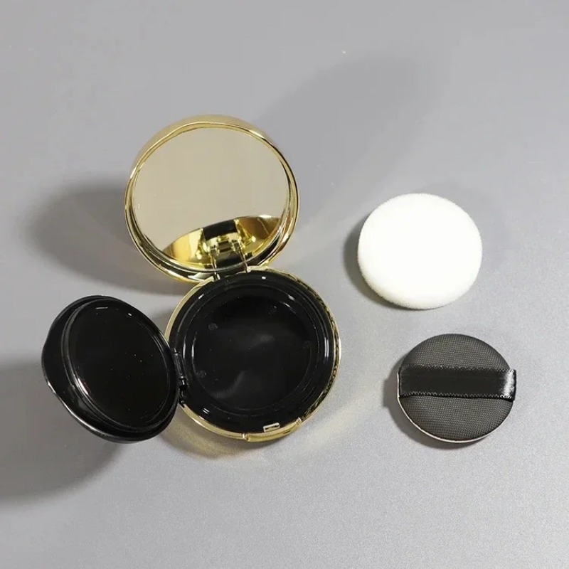 1pc Mini Portable Empty Puff Case with Mirror and Sponge for DIY Makeup Foundation BB Cream Refillable Travel
