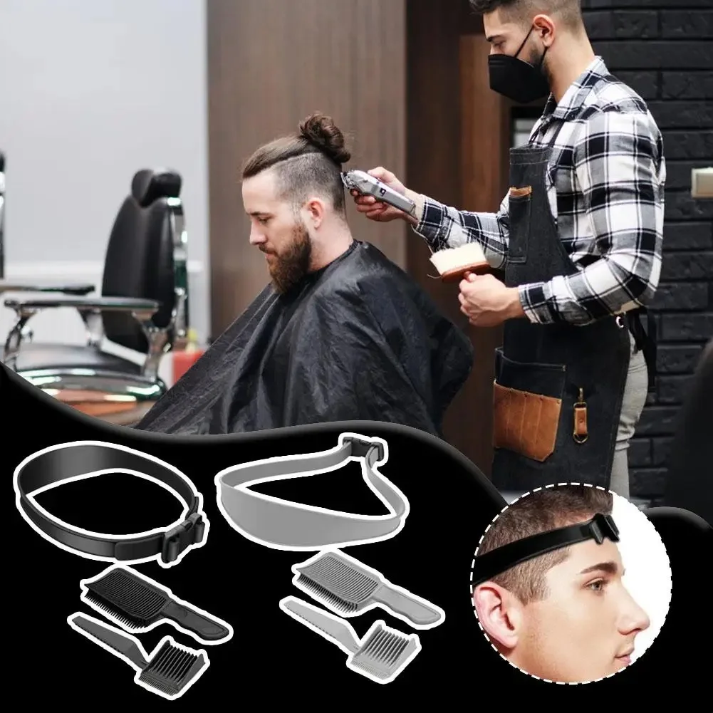 DIY Thuis Haar Trimmen Kapsels Gebogen Hoofdband Kapper Vervagen Kammen Set Haar Snijgereedschap Voor Gradiënt Kapsel Scheren Sjabloon