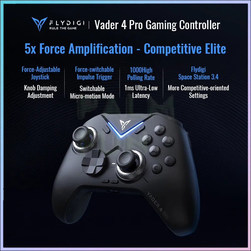 Flydigi Vader 4 Pro Controller per videogiochi con impugnatura atletica wireless Bluetooth con bilanciamento Hall per giochi Xbox/PC/Steam