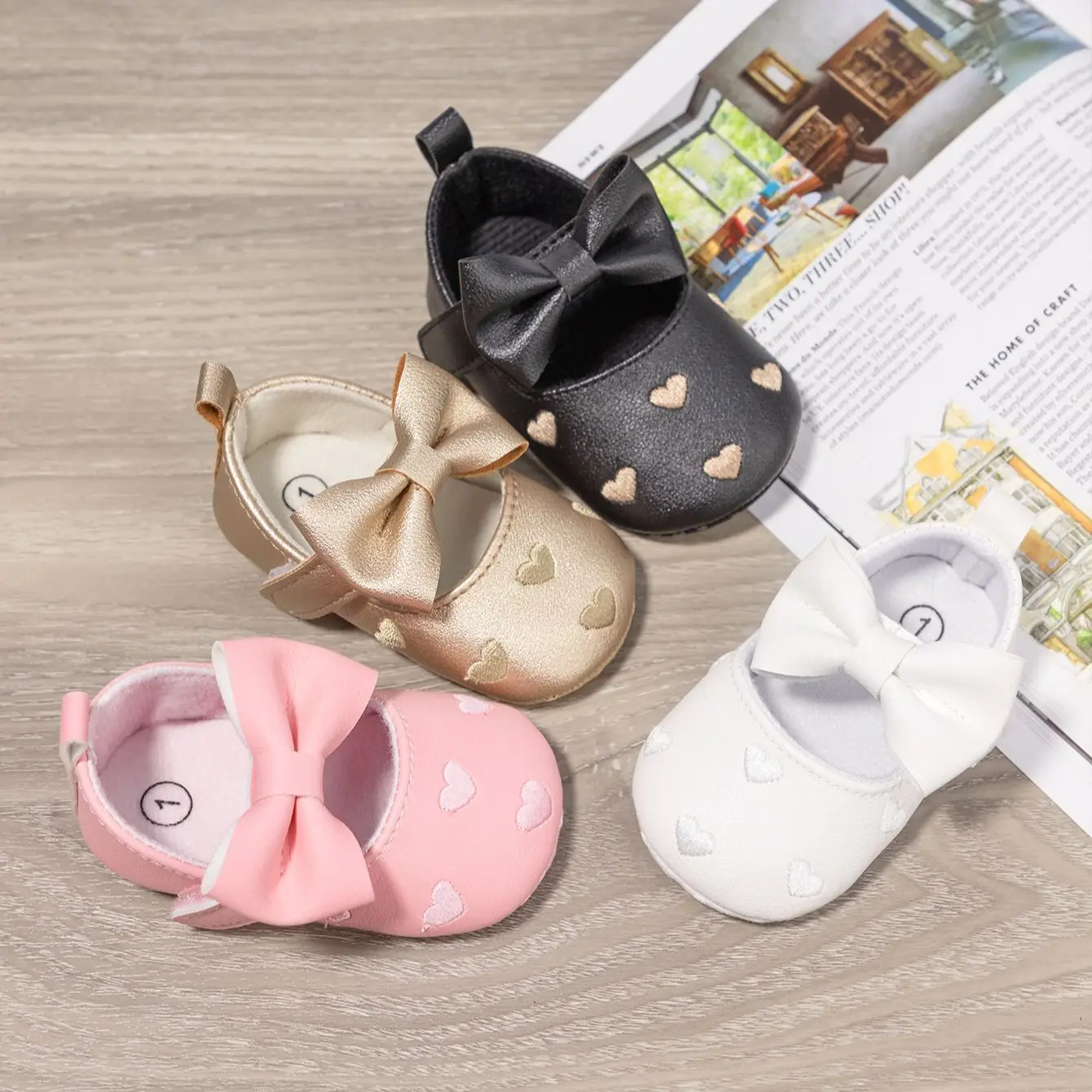 KIDSUN-zapatos antideslizantes para bebé y niña, calzado de vestir de princesa de PU, suela plana y suave, con lazo, para primeros pasos, 2021
