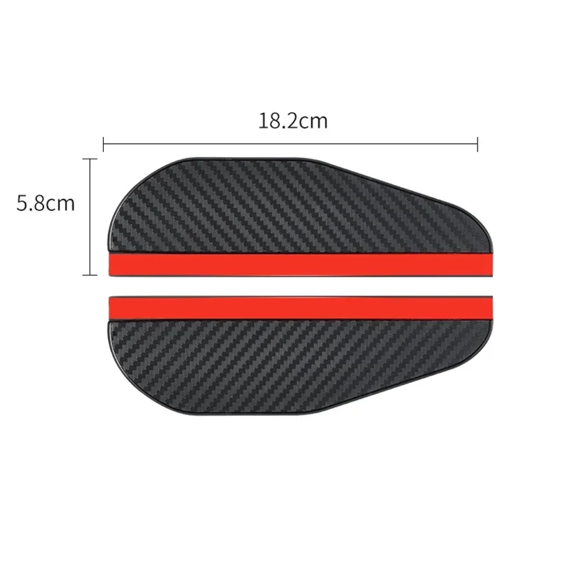 2 ชิ้นกระจกมองหลังรถยนต์กระจก Rain Rain Shield Snow Guard Sun Visor Auto ด้านหลัง Shade Protector กันฝนใบมีดสติกเกอร์