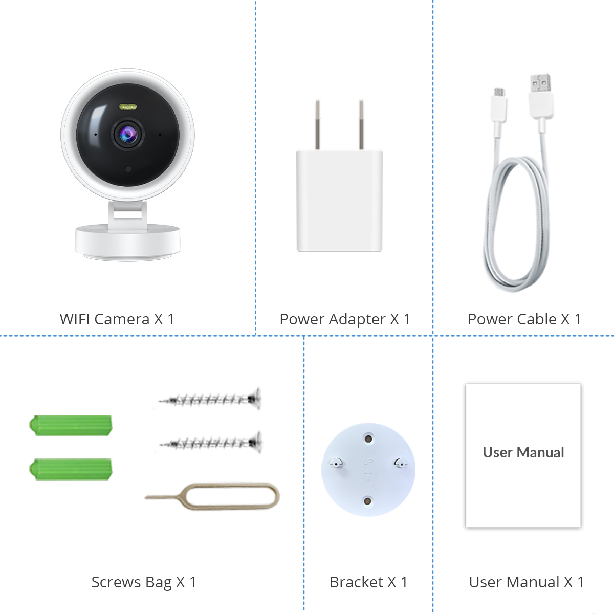 Cámara de vigilancia IP con WiFi de 1080P, Monitor de seguridad para bebés, Audio y vídeo CCTV de 2MP, visión nocturna en Color, detección IA, Mini cámara iCSee