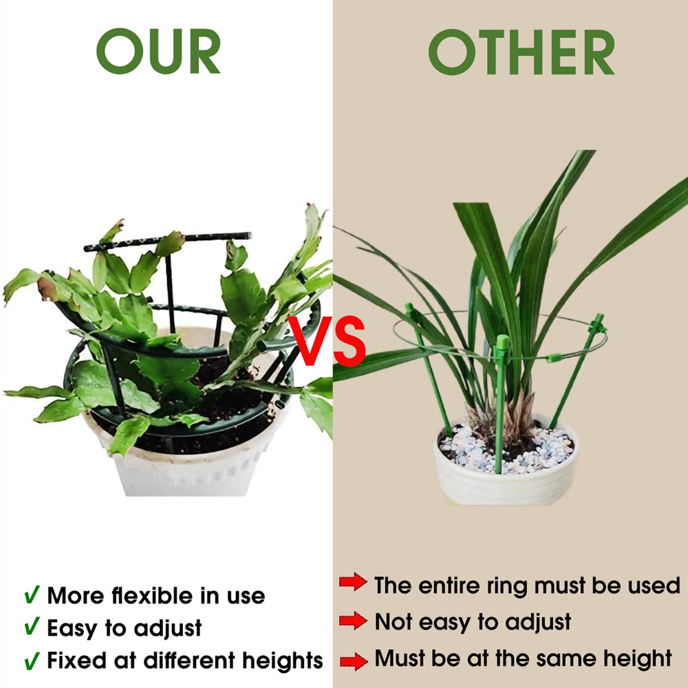 2/4/8 pçs plástico planta suporte pilha quadro arranjo de estufa semicírculo haste fixa interior flor planta videira escalada suporte