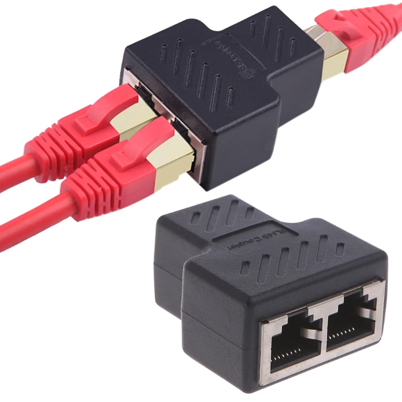 Разъем-адаптер разветвителя RJ45, 1-2 направления, разъем для разветвителя Ethernet, вилка для игры, удлинитель Ethernet, для