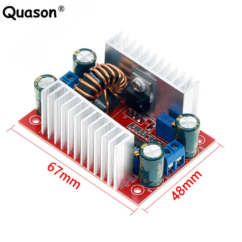 400 Вт 15A DC-DC преобразователь мощности повышающий модуль повышающий постоянный модуль питания 8,5 В-50 В до 10 В-60 В светодиодный повышающий модуль оптом