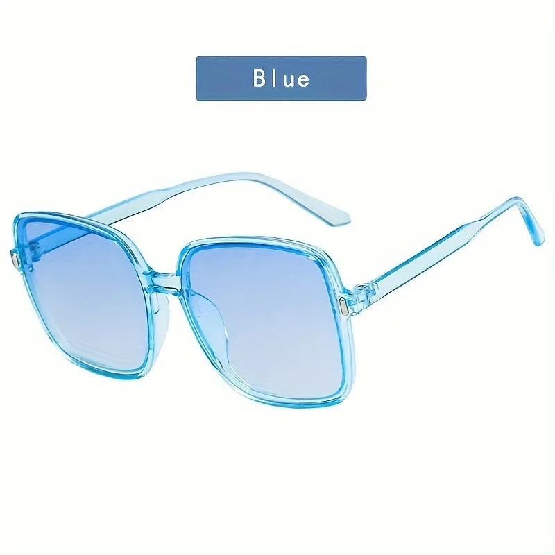 Übergroße quadratische Damenbrille – Retro-Modebrille mit rundem Farbverlauf, geeignet für die tägliche Fotografie