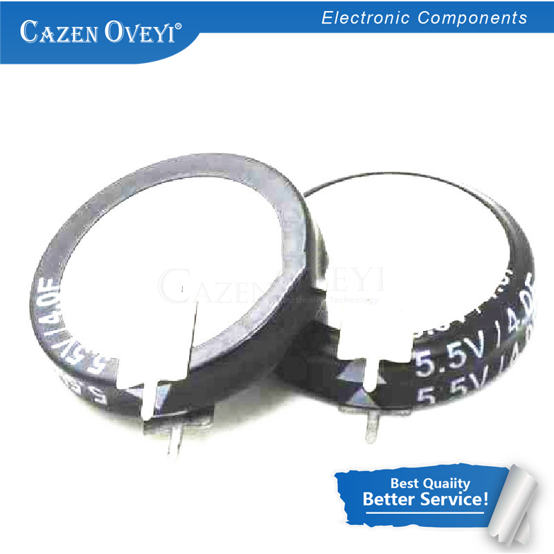 Supercondensador tipo botón, 5,5 V, 4F, V, P6MM, 5R5405V, 5,5 V, 4,0 F, 1 unidad por lote, en Stock