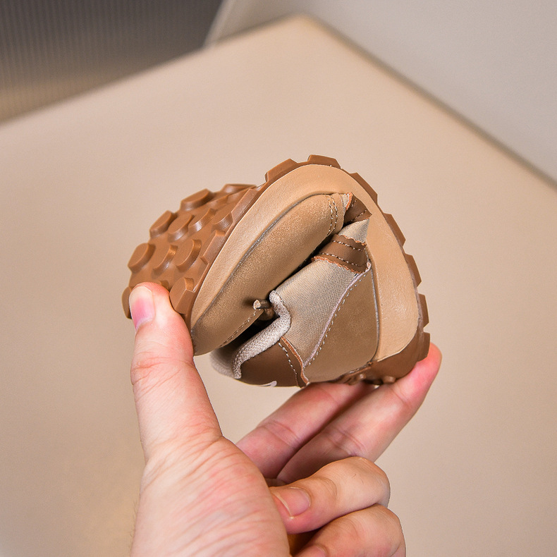 PU หนังเด็กรองเท้าผ้าใบ Ergonomics กันน้ํากีฬารองเท้าสําหรับทารกเด็กผู้หญิงรองเท้าวิ่งเด็กรองเท้าผ้าใบ