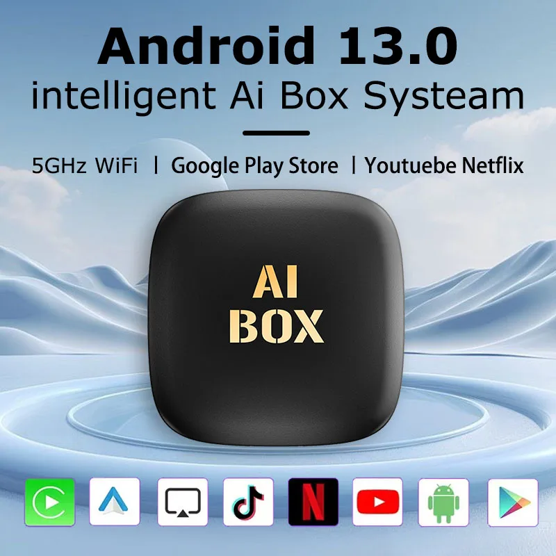 2024 Mini Ai Box 2 + 32GB Android13 compatible con Netflix YouTube Carply inalámbrico Android Auto adecuado para coches 99% con Carplay con cable