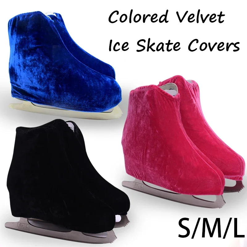 1 paire élastique velours Figure patins à glace botte couverture protecteur patins à roulettes garde chaussures protecteur pour glace/rouleau/Hockey sur glace sport