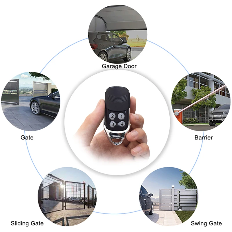 Compatible con 868MHz TX4EVF TX4REV TX2REV TX4REVF TX4RUNI Control remoto de puerta de garaje 868 Llavero de comando de puerta de puerta