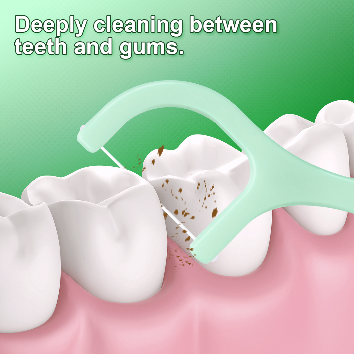 500 Uds. Hilo Dental con boca de menta, hilo de limpieza Interdental, palo de hilo de cuidado desechable, adecuado para limpieza de cuidado bucal