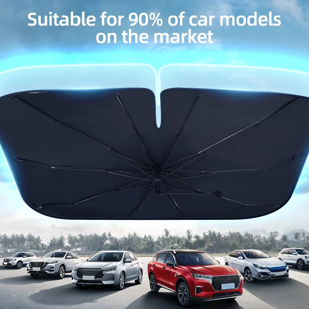ม่านบังแดดรถยนต์ร่มกระจกด้านหน้า Sun Shade Parasol พับฤดูร้อนป้องกันรถที่นั่งฉนวนกันความร้อนรถอุปกรณ์เสริม