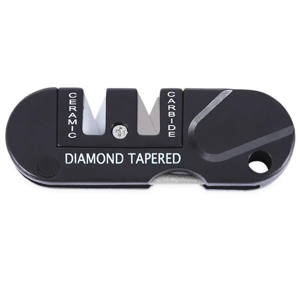 Portable Tungsten Ceramic Carbide knife sharpener professional kit Whetstone Kitchen Tool Camping Hiking tactical Survival Gear