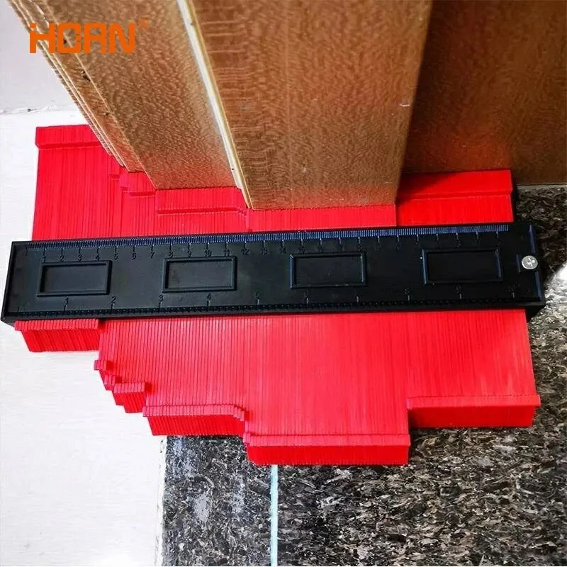 Contour Gauge Duplicator กระเบื้องเซรามิคพรมตัดแม่แบบโปรไฟล์วัดมุมไม้บรรทัด Contour Duplicator งานไม้เครื่องมือ