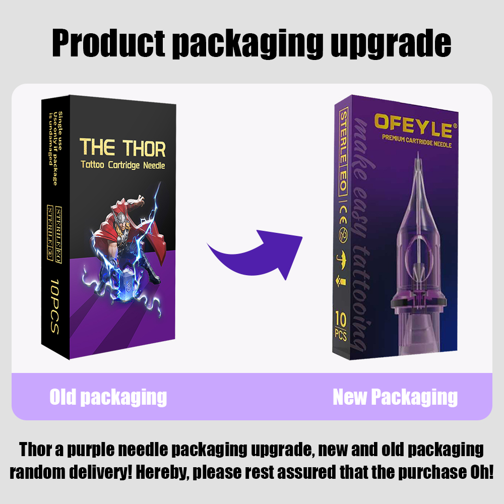 YILONG 50/20 個使い捨て紫タトゥーカートリッジ針 RM/RL/M1/RS 針直径 0.35 ミリメートルタトゥー針タトゥーマシン用