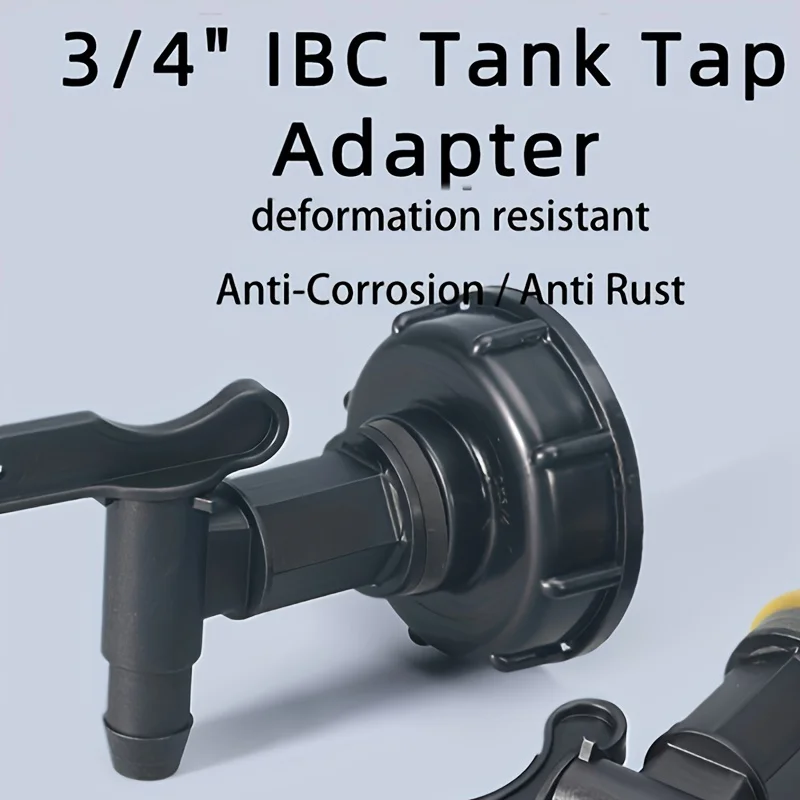 1pc 3/4 "IBC 탱크 탭 어댑터 거친 스레드 정원 물 탱크 수도꼭지 3/4" 호스 황동 교체 커넥터 밸브