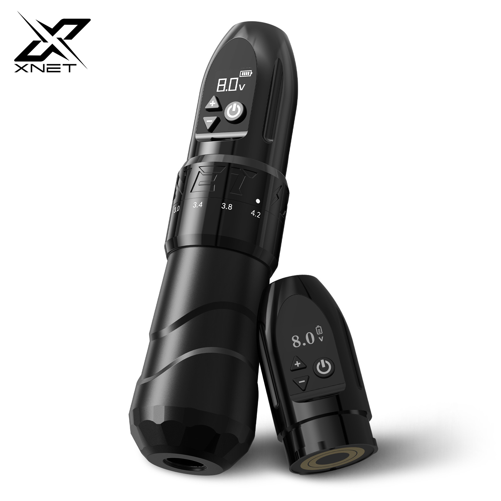 XNET F2 Беспроводная ручка для тату-машины 2,0-4,2 мм с регулируемым ходом и мощным пользовательским двигателем для макияжа Ручка для микропластики для татуировки