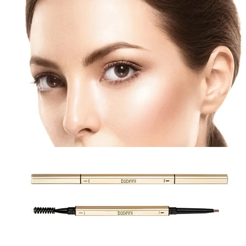 Lápiz de cejas resistente al agua, lápiz de cejas para principiantes, lápiz de cejas de doble cabeza extremadamente fino, duradero y duradero