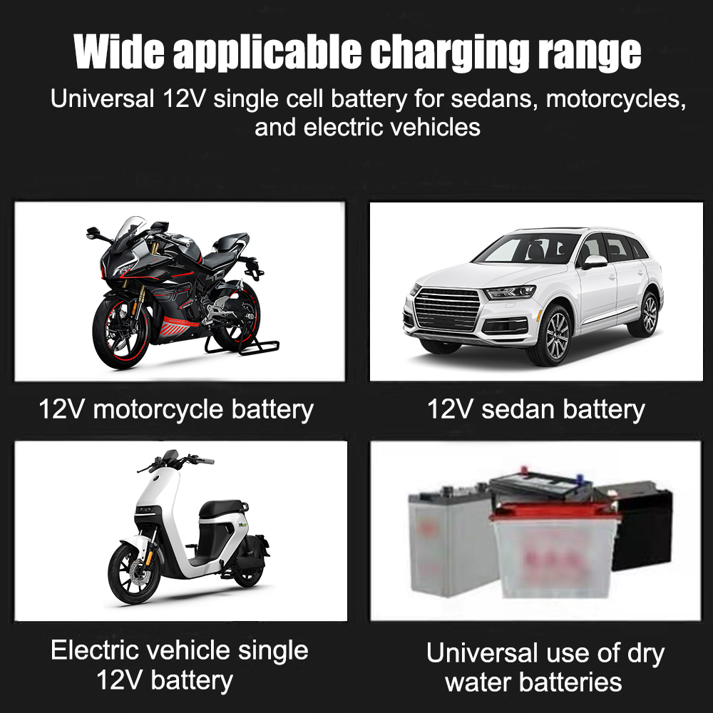 220V パワーパルス修理充電器車のバッテリー充電器 12V 2A LED ディスプレイモトトラックバッテリー充電器ウェットドライ鉛酸バッテリー