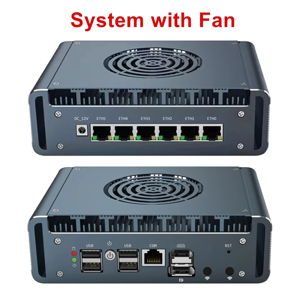 Intel N150 N100 Firewall Appliance 6x2.5G i226-V Мини-ПК DDR5 2xNVMe Промышленный компьютер pfSense Домашний сервер OPNsense Proxmox