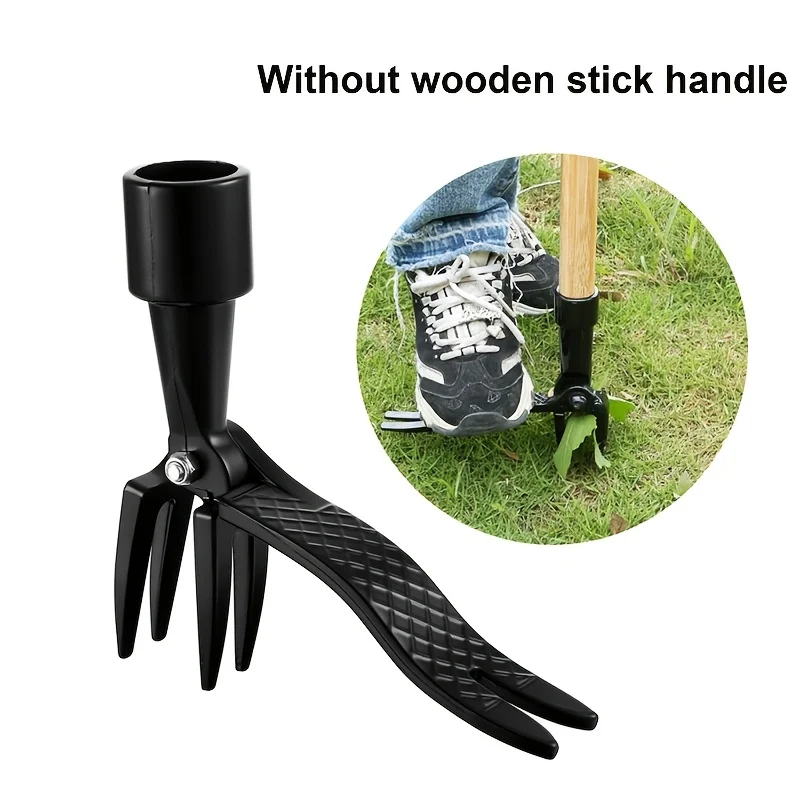 1pc 4-Claw Weed Tool Head - Professional Root Extractor for Tough Garden Weeds, Ergonomic Yard Maintenance Solution