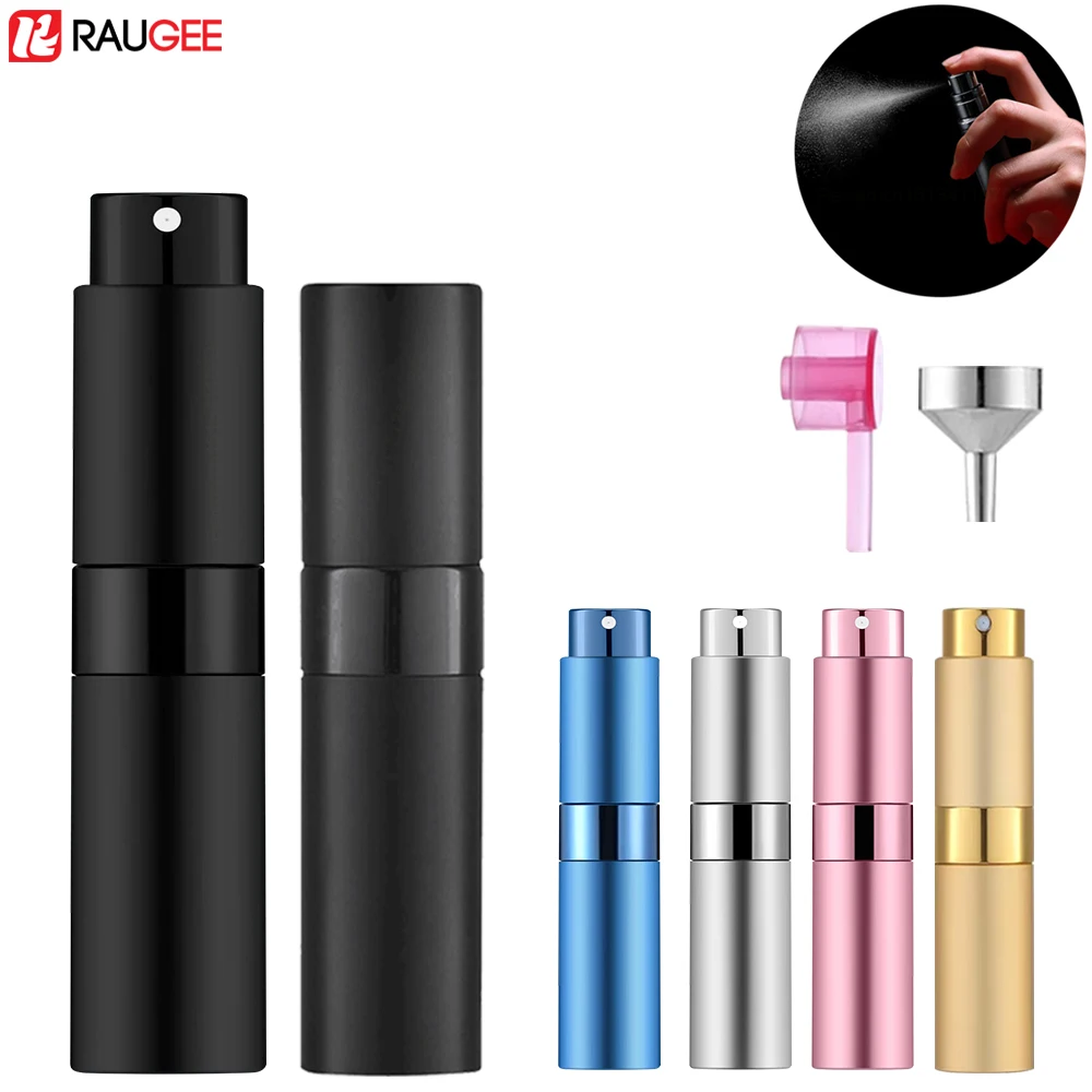 Atomizador de perfume, Mini perfume garrafa vazia, Frascos recarregáveis portáteis do perfume do álcool para viajar, refil, 8ml