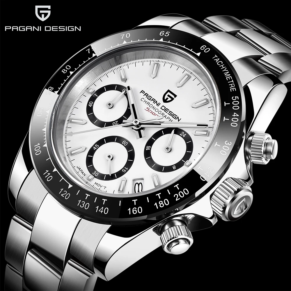Pagani design novo 2024 relógios masculinos de quartzo relógio de negócios relógios masculinos marca superior relógio de luxo masculino cronógrafo vk63 à prova dwaterproof água