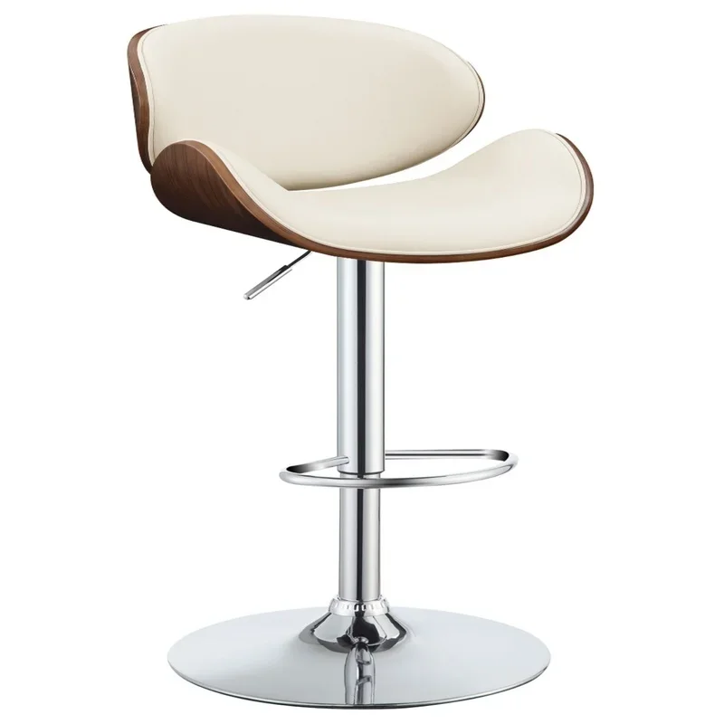 Adjustable Swivel Barstools PU Leather Counter Stools 24" to 46" Bar Chairs with Backrest Modern Bar Seating Counter