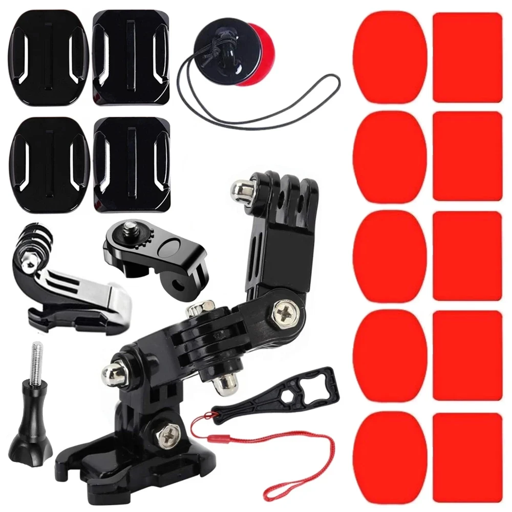 Kit de montaje para casco de motocicleta, para cámara de acción Insta360 X4 X3 Gopro 12 11 10 9 Dji Osmo, soporte seguro para cámara deportiva de cara completa