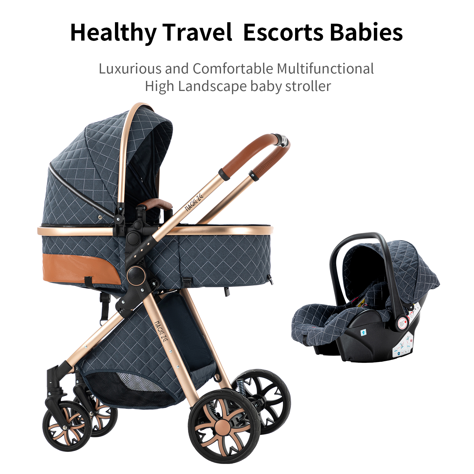 3 en 1 poussette légère bébé poussette carrinhos Compact pliable poussette nouveau-né poussette système de voyage poussette bébé Buggy