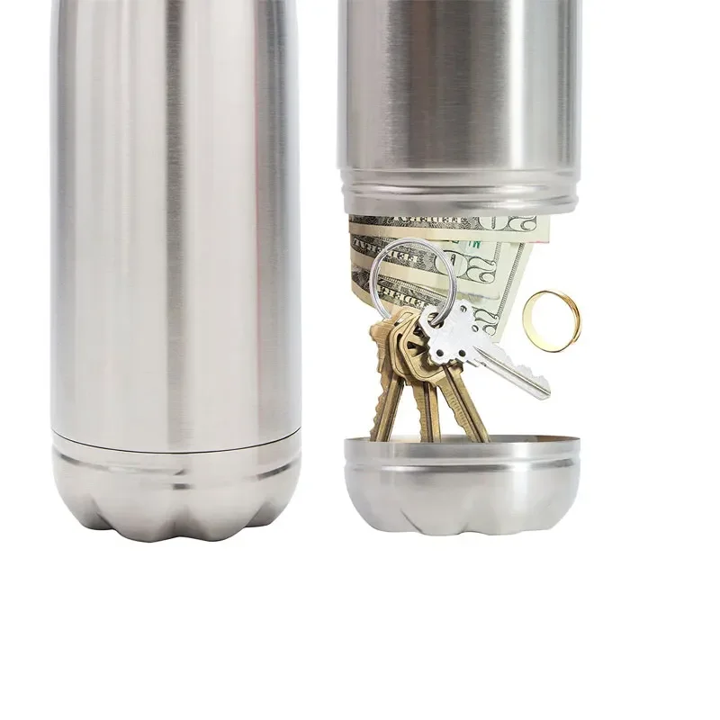 Garrafa de água de desvio de 750ml – Recipiente secreto portátil com compartimento secreto oculto para comprimidos, dinheiro/objetos de valor