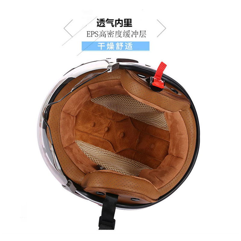 ドット 3/4 オープンフェイスオートバイレトロバイクヘルメット男性女性ヴィンテージチョッパー Capacete デモトバイク Cascos スクーター