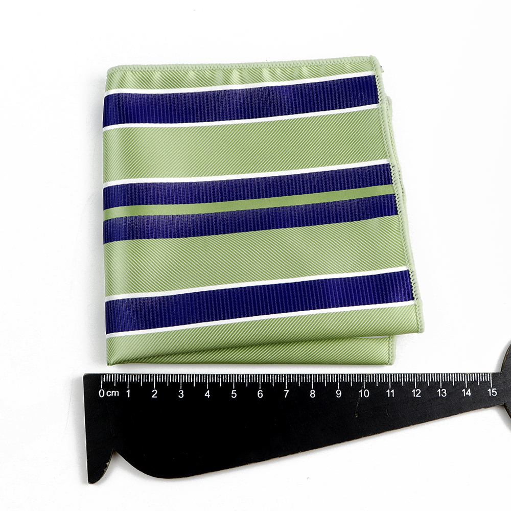 Heren gestreept pochet saliegroen rood zakdoek polyester zakdoek formele handdoek feest pochet pak overhemd accessoires