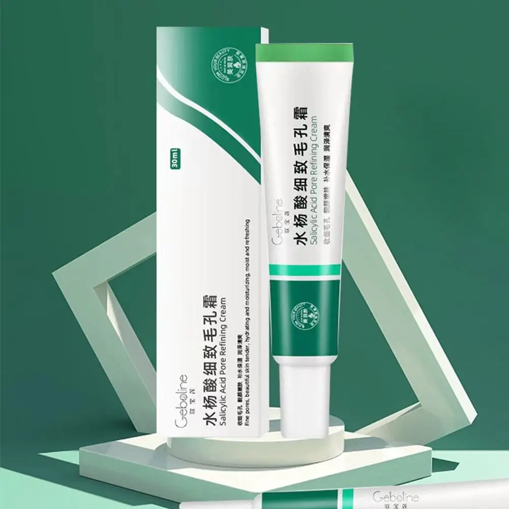 Salicylic Acid Pore Shrinking Cream, Quick Remove Blackehead Tighten Face Smooth Skin Elimination Large Pores Korean Care Produc