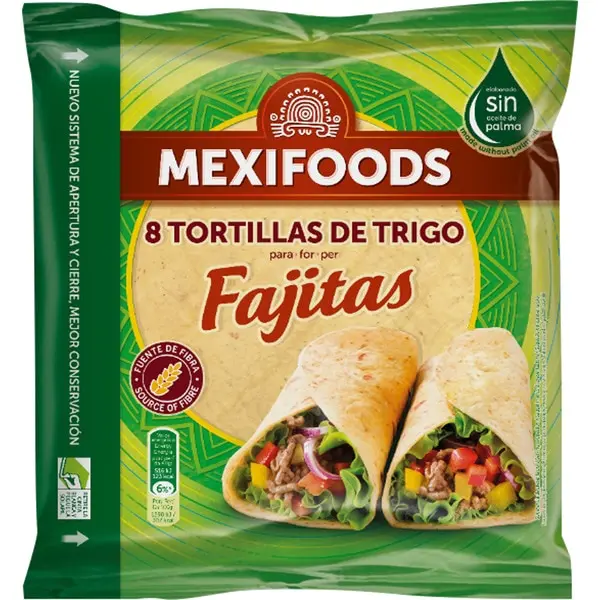 Tortilla fajita 8szt. 320g - Mexifoods