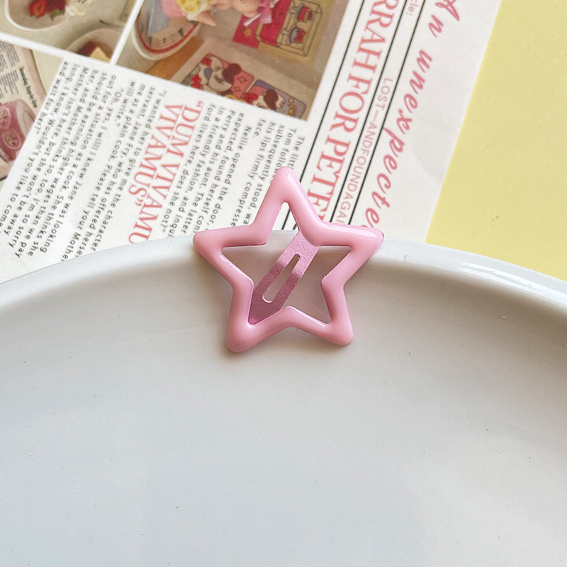 30 Stuks Willekeurige Kleurrijke Ster BB Hairclips Meisjes Leuke Ster Haarspeldjes Vrouwen Eenvoudige Metalen Snap Clip Hoofdtooi Haar Sieraden Meubi