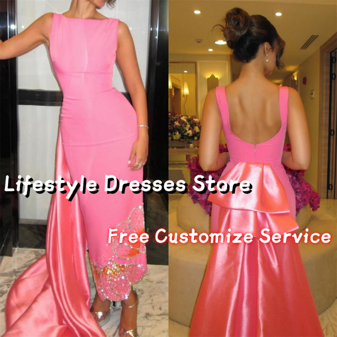 Personalizado borboleta contas lantejoulas vestidos de noite de luxo volta cauda chique vestido de baile para ocasião formal azul elegante vestido de festa