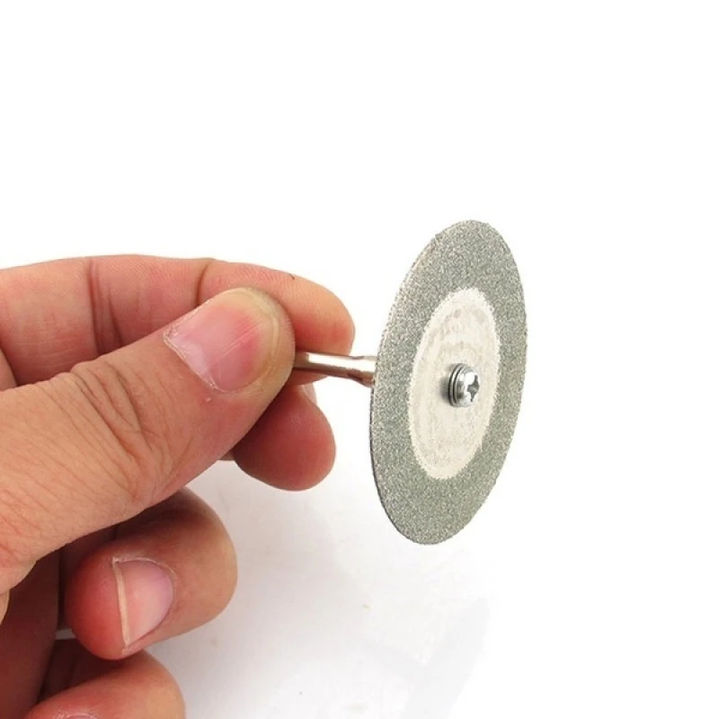 5 Stück 22 mm Diamant-Trennscheiben mit 1 Stück Verbindungsschaft Mini-Diamant-Sägeblatt abgeschnitten für Dremel Drill Fit Drehwerkzeug